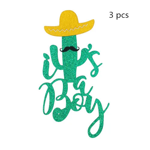 Gender Secret Taco Bout  baby Banner Baby Shower Party Oh Baby Hawaiian Baby Shower Cake Tag Decoration HL85 (3)