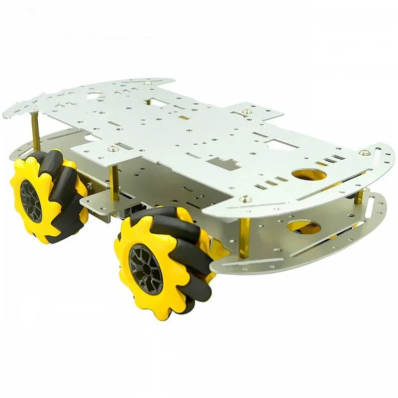 

McCanum Wheel Trolley 4WD Metal Bending Plate Trolley Chassis Robot Programming Accessories Kit Smart Car