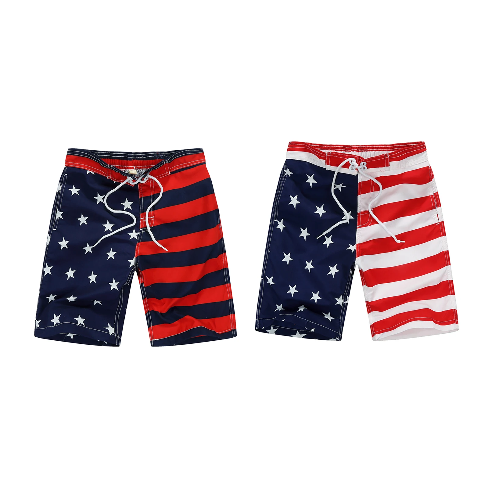 Focusnorm Summer Kids Boys Shorts Stripe Letter Print High Elastic