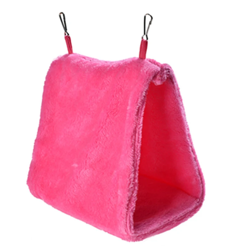 Pet Bird Nest Hammock Hanging Cave Cage Plush Snuggle Happy Hut Tent Bed