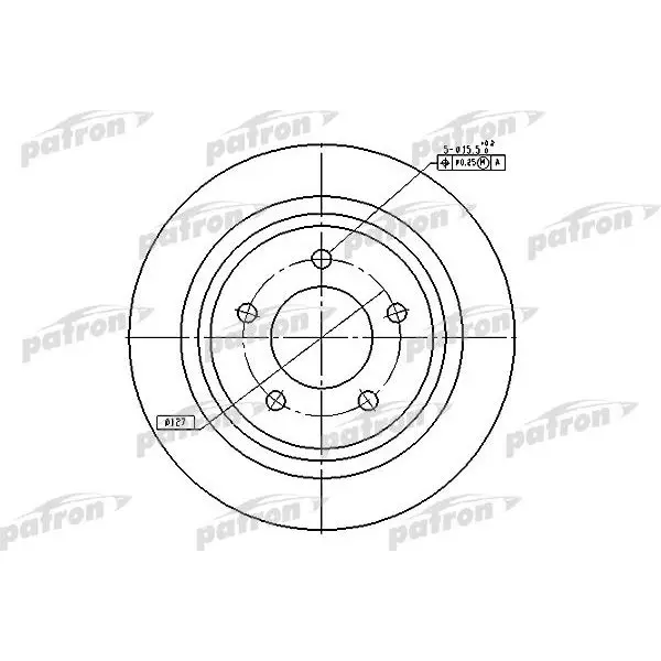 Диск тормозной задн CHRYSLER: Pacifica 04-08 PATRON PBD7002