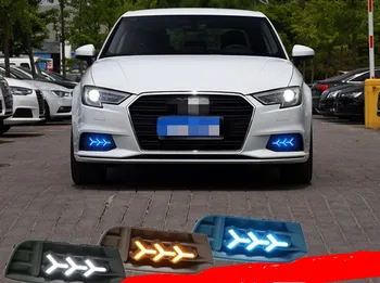 

Fast delivery Led daytime running lights+moving turn signal+blue night mode+remote control for Audi A3 2017-2019
