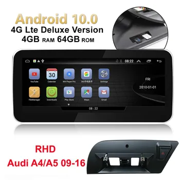 

4G Deluxe Version 4GB Ram Android 10 Car GPS Receiver For Audi A5 A4 A4L 2009-2016 Touch Multimedia Stereo Radio Navigation 2din