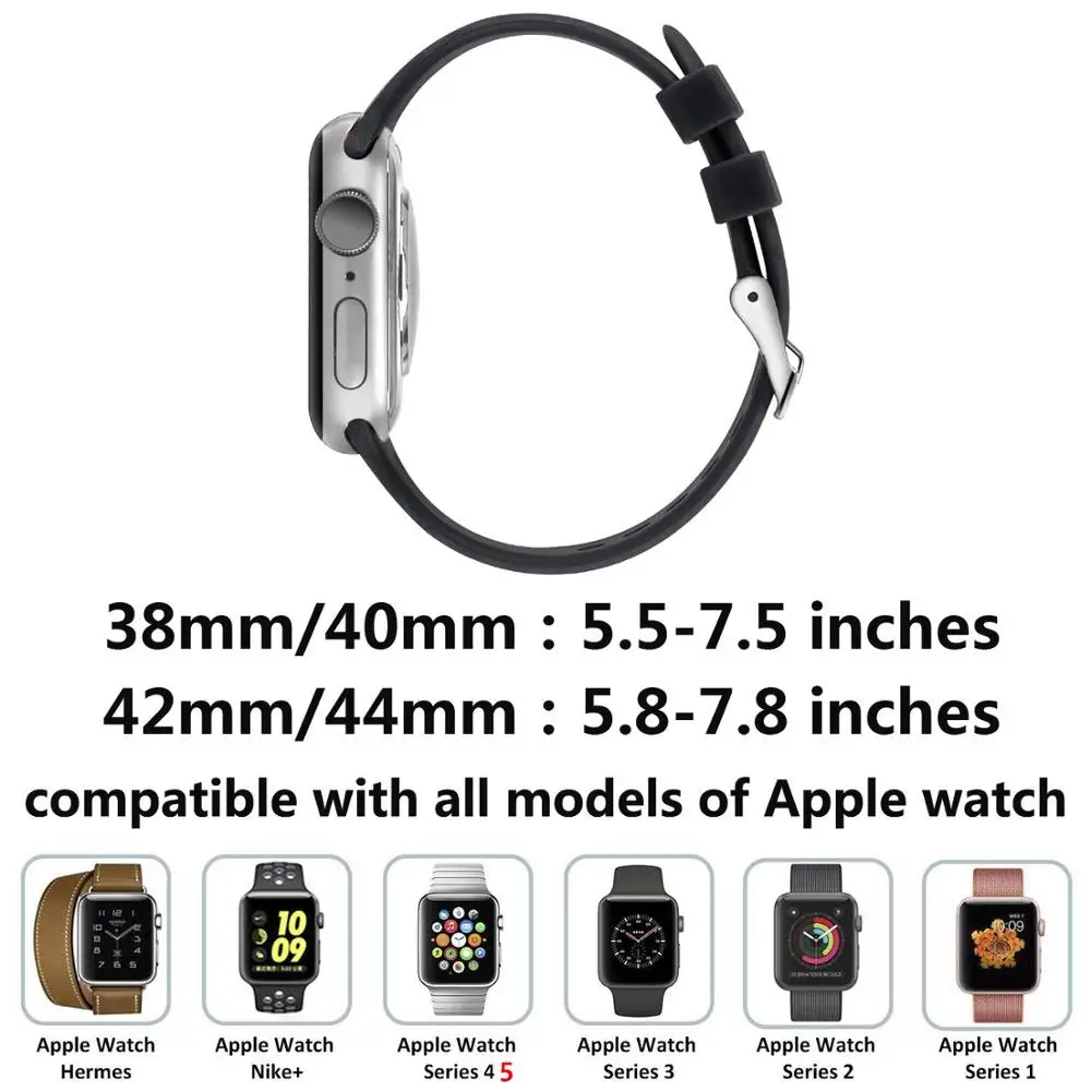 Силиконовый ремешок для Apple watch ремешок 44 мм 40 мм iwatch ремешок 38 мм 42 мм 3D текстура спортивный ремешок для часов Браслет Apple watch 5 4 3 21 38