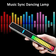 

D5 Music Sync Led Night Strip Lights Sound Control Pickup Rhythm Lamp Voice-Activated Atmosphere Rgb Light Bar Car Party Lamp