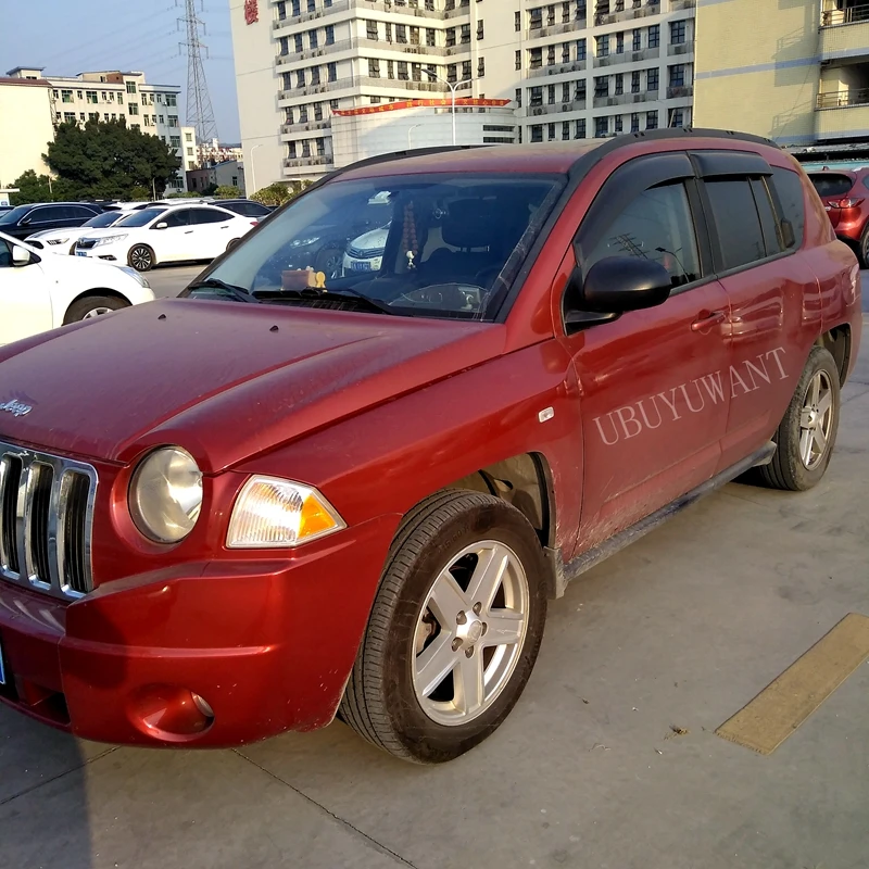 Для Jeep Compass 2007 2008 2009 2010 Пластик черное окно козырек Vent Оттенки Защита от солнца дождь дефлектор гвардии авто аксессуары 4 шт./компл