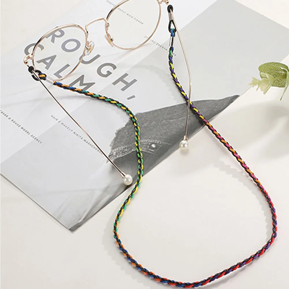 Кожаные очки шейный ремешок веревка шнурок для очков Регулируемая Концевая подставка для очков для чтения солнцезащитные очки ремешок