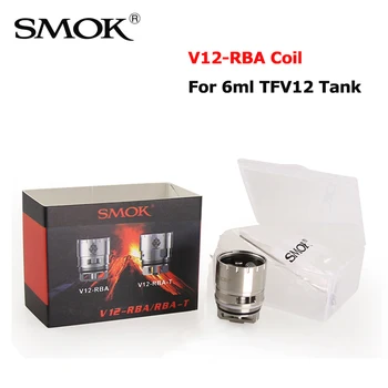 

Original SMOK V12-RBA TFV12 Tank Coil 3pcs V12-X4 Coil head For SMOK 6ml Capacity TFV12 Cloud Beast King Atomizer Core