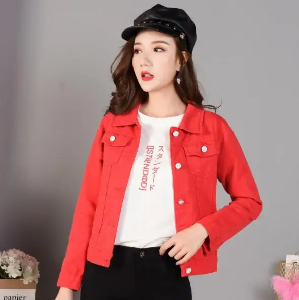 Finest  Denim jacket Woman 2019 New denim Jacket light blue bomber jacket short denim jacket casual denim j