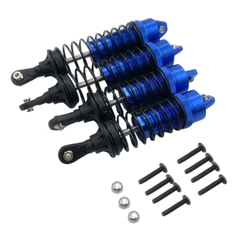 

4Pcs Aluminum Front Rear Shock Damper Absorber 1:10 RC Car Parts for Traxxas Slash 4 x 4 Upgrade - Dark Blue