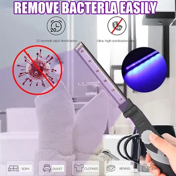 

Portable LED UV UVC Disinfection Lamp Germicidal Sterilizer Light Tube Handheld USB charging foldable germicidal uv lamp