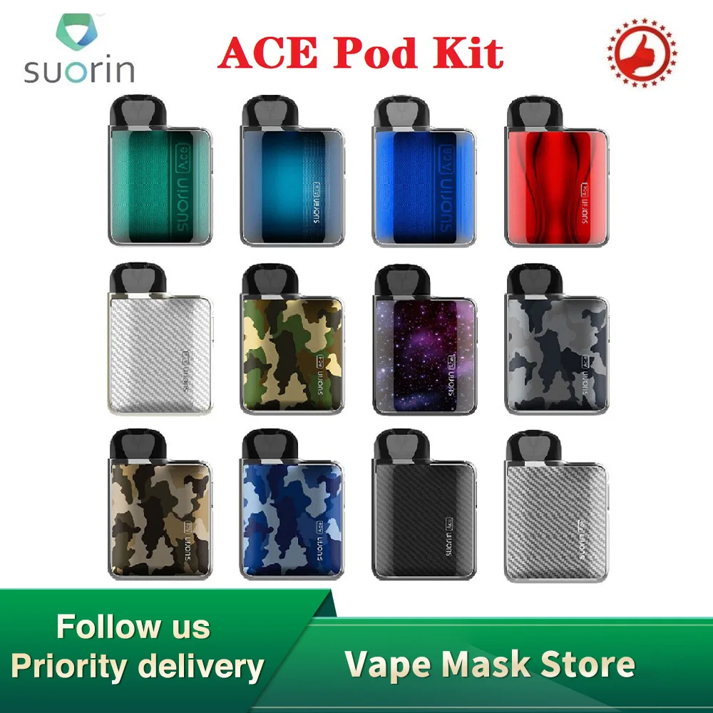 NEW Original Suorin ACE Pod Kit 1000mAh Battery &amp 2ml Cartridge 1.0ohm Coil Electronic Cigarette Vape vs Argus Air | Электроника