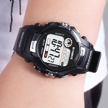 

Waterproof Fashion Casual Children Kid Boy Digital LED Quartz Alarm Date Sports Wrist Watch relojes Quality Christmas Gift