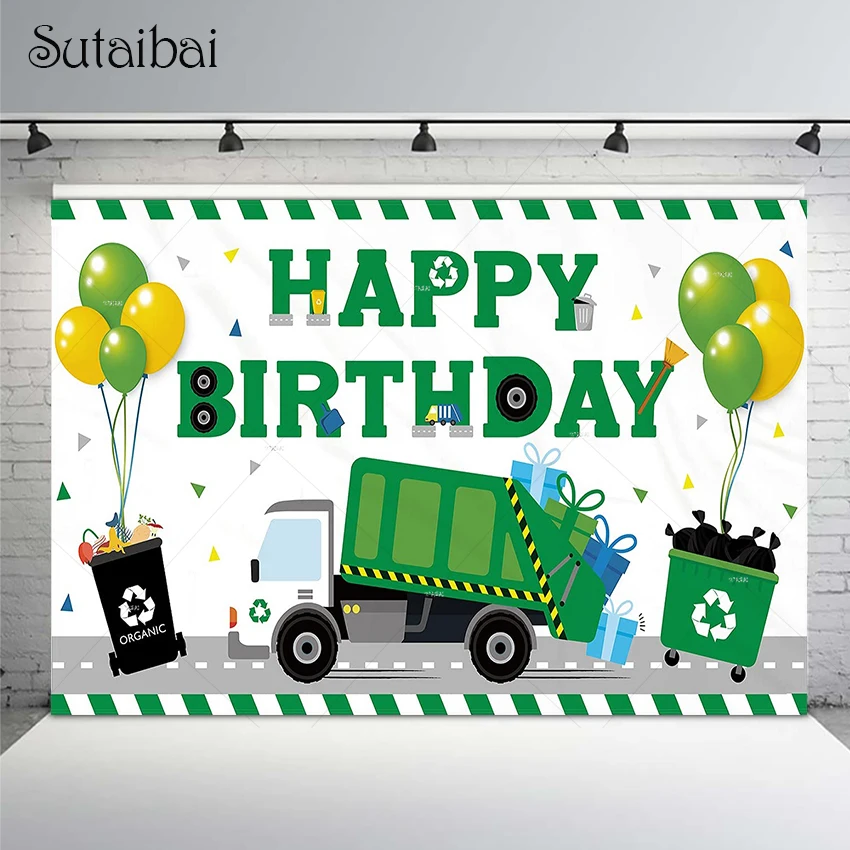 Truck Birthday Party Decorations Birthday Balloon Garbage Truck
