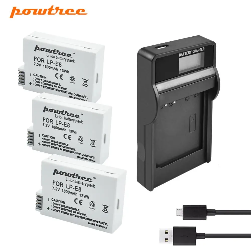 Аккумулятор Powtree для цифровой камеры Canon Сменный аккумулятор цифровых зеркальных