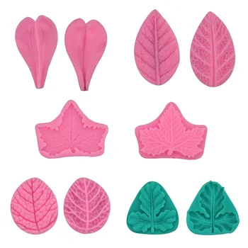 

Double-sided Leaves Lily Petals Rose Leaves Vein Embossed Silicone Mold Designer DIY Flower Polymer Clay Mold