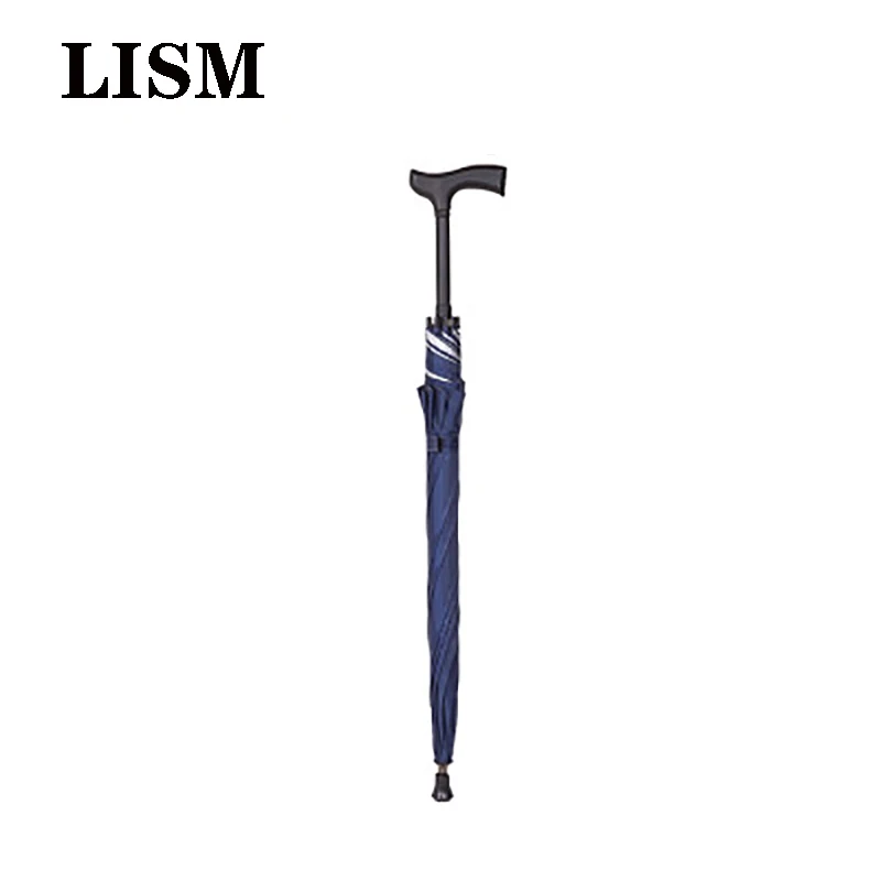 

Creative 8K multi-function super strong old man cane umbrella long handle umbrella non-slip climbing umbrella