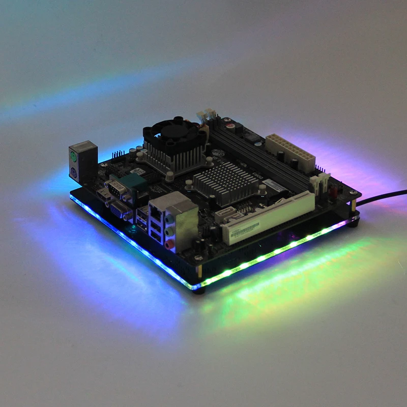 baseboard personalidade placa-mãe base de dupla camada mini computador htpc ar caso