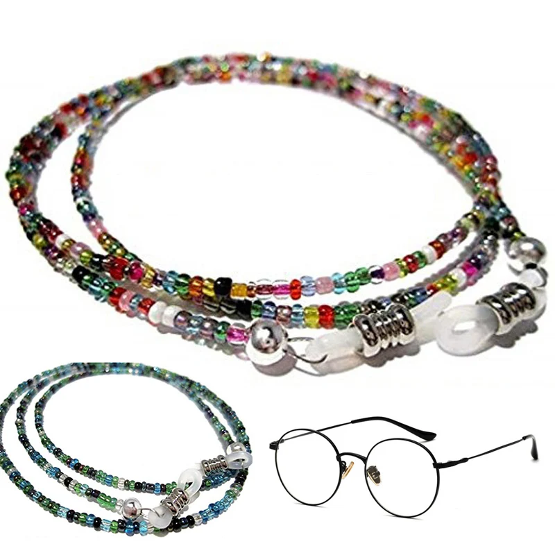 

Sale Charming Sunglasses Chain Wearing Neck Holding Beaded Lanyard Cord For Reading Glasses Eyeglasses Holder Rope Accessories