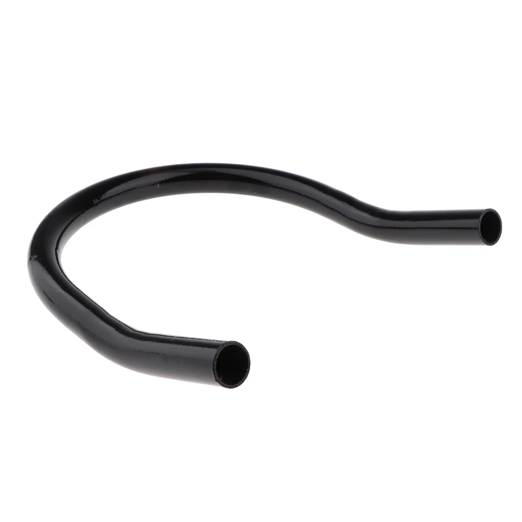 Motorcycle Upswept Backseat Rear Seat Hoop Bracket Frame Loop Brat Seat Cushion Armrest Hand Rail 210mm, Universal Fit, Black