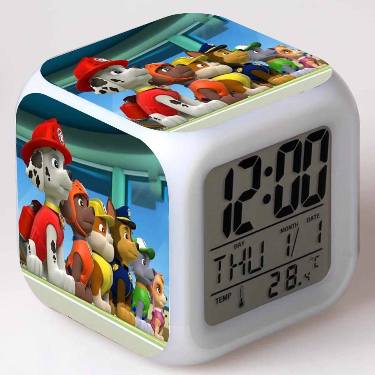 24 Paw Patrol Аниме Фигурка модель светодиодный Будильник Patrulla Paw patrol красочный флэш сенсорный светильник Мультяшные Фигурки игрушки Рождество - Цвет: 24