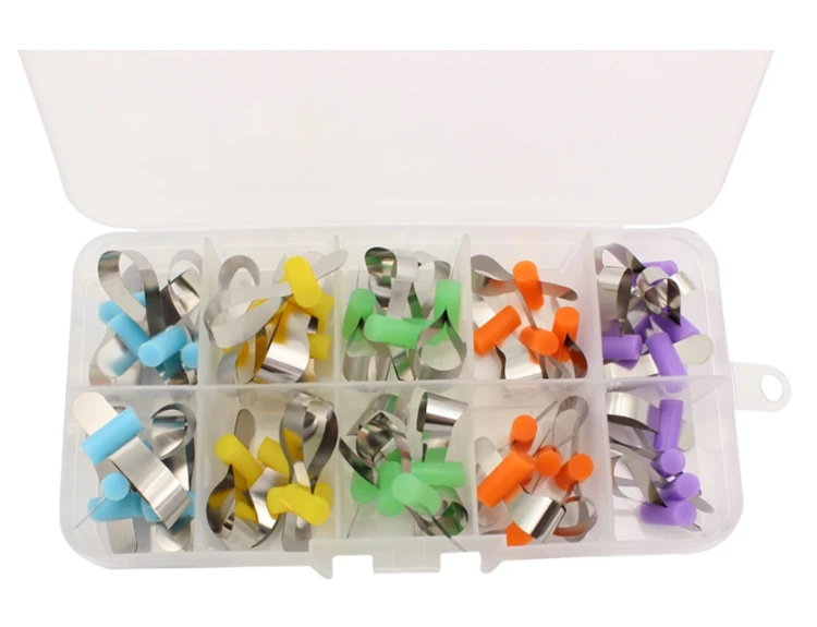 

50pcs Dental Matrix Bands Retainerless with Locker Dental Forming Sheet Orthodontic Sectional Contoured Matrices