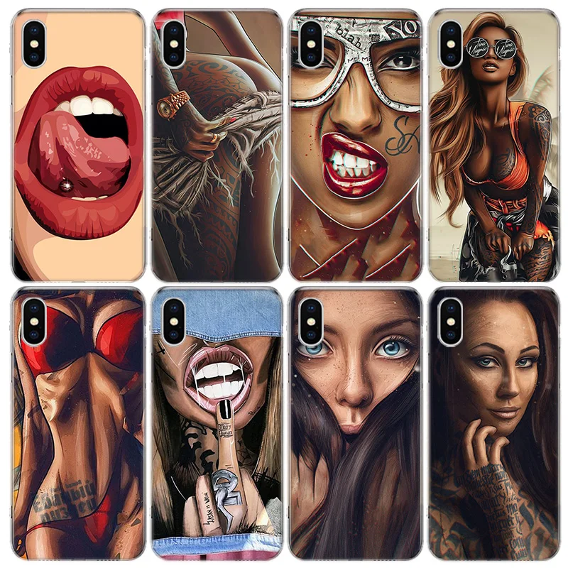 Чехол для телефона с сексуальным рукавом и татуировкой девушек iphone 12 Mini 11 Pro XS MAX