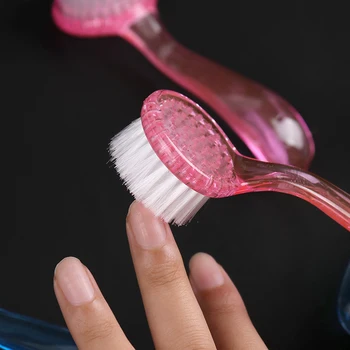 

1PC Round Head Nail Powder Clean Brush Manicure Long Handle Dust Cleaning Brush Manicure Pedicure Tool Nail Accessories