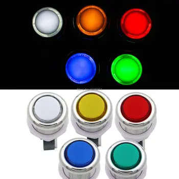 

10pcs arcade machine button LED illuminated button with 3-pin cable & micro switch for arcade button replacement arcade Parts