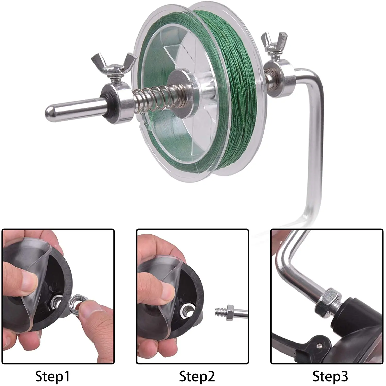 Aluminum Alloy Fishing Line Spooler, Adjustable Fishing Line Winder,  Portable Fishing Tackle, Spooling Station System