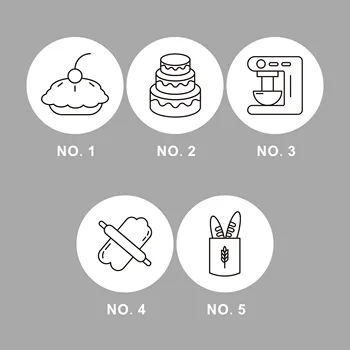 

Wholesale 1150PCS 2CM Gift Wrapping Sticker DIY Bakery Apple Pie Three Layer Cake Rolling Pin Packing Circular/Round Stickers