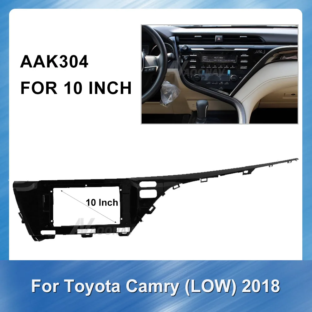 Автомобильный радиоприемник 2 Din рамка лицевой панели GPS для Toyota Camry 2018 низкая