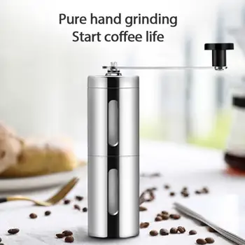 

Portable Stainless Steel Coffee Bean Grinder Hand Manual Coffee Bean Burr Grinders Machine Mill Kitchen Tool Grinders Hot Sale