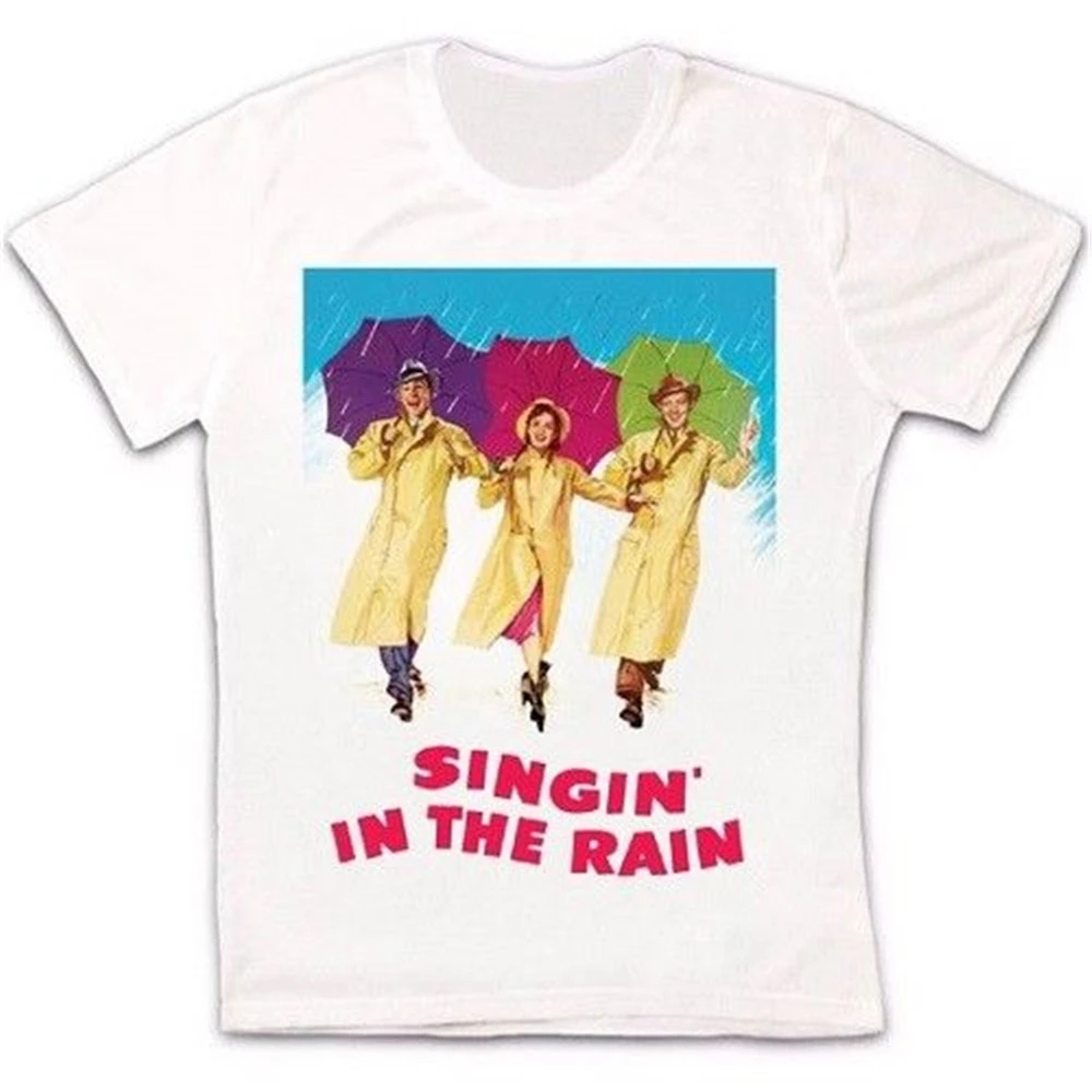 Singin' In The Rain 50S ретро-постер к фильму Винтаж хипстер унисекс футболка 800 печать |