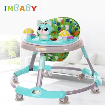 

IMBABY loopkar baby walker for 6-12M andador bebe Kids Car Baby Learn Walker Multifunction Anti Rollover Foldable Music Walker