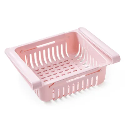 Fridge Fresh Storage Box Multi-functional Creative Home Kitchen Organizing Storage Rack Classification Kitchen Accessories PINK