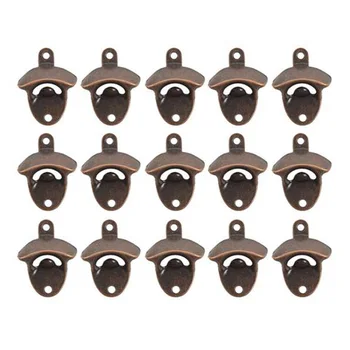 

15 Pack Corkscrew Wall-Mounted Beer Corkscrew Set, Retro Look with Mounting Screws for Kitchen Cafe Bar