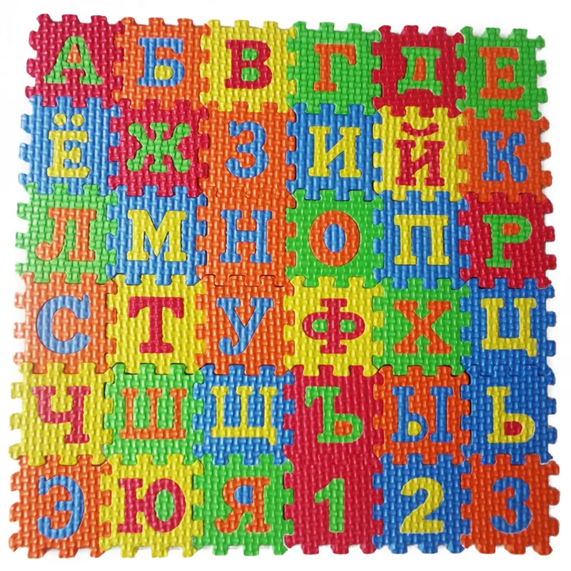 

Baby puzzle mats Russian alphabet geometry toys Kids carpet babies foam learning toy Crawling mat