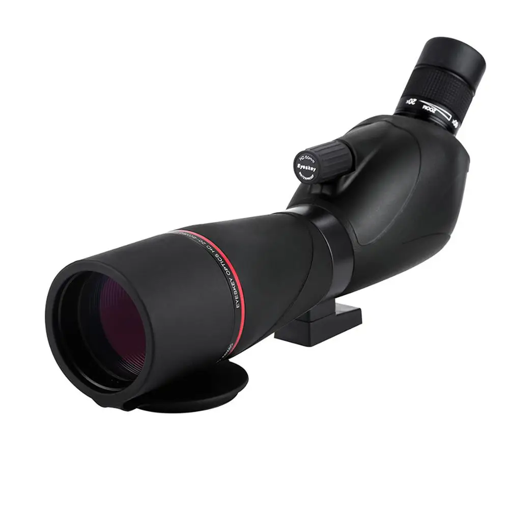 Eyeskey 20-60x60 водонепроницаемый Зрительная труба Zoom Зрительная труба полный многослойный наблюдения за птицами Монокуляр телескоп на открытом воздухе путешествия - Цвет: Черный