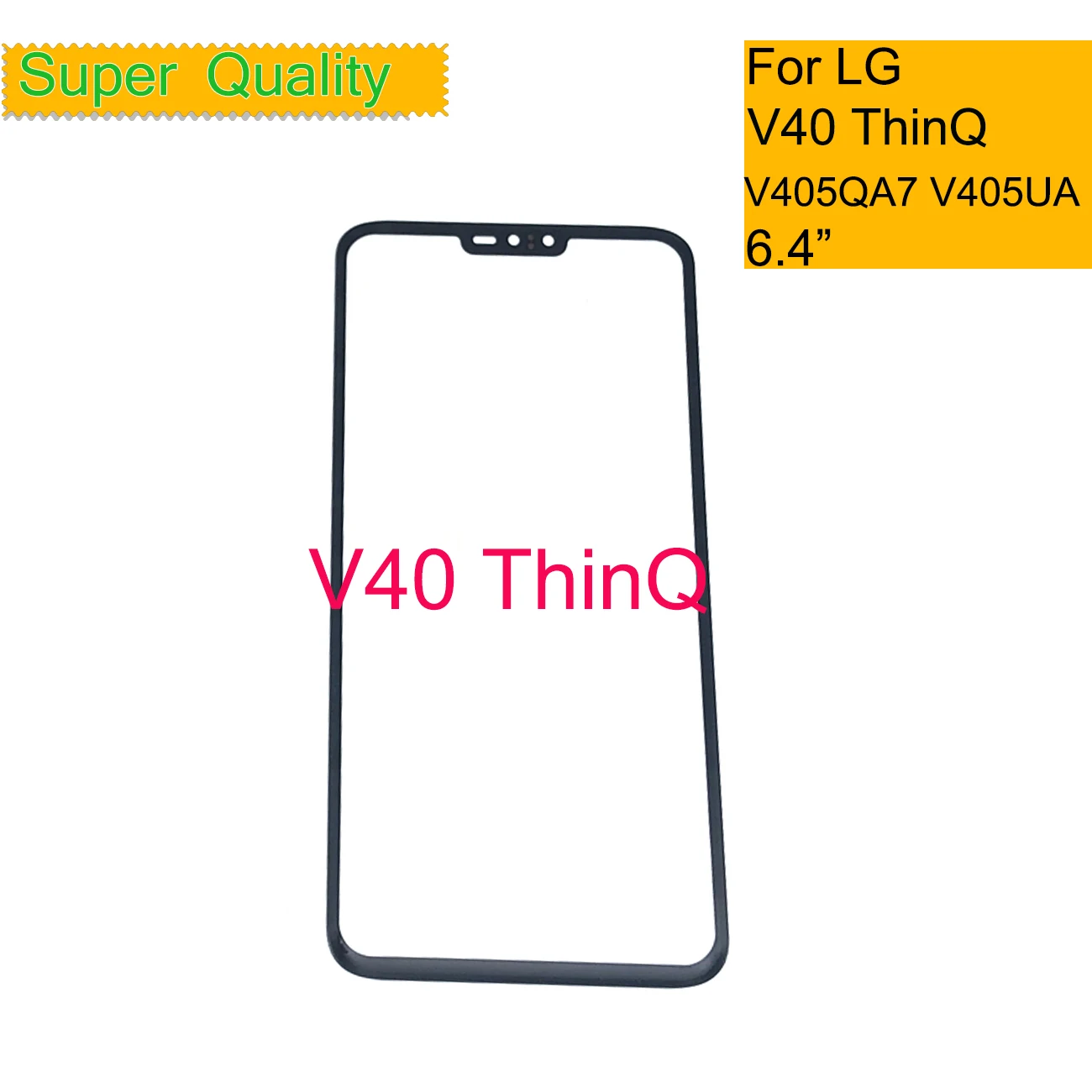 Для LG V40 ThinQ V405QA7 V405UA V405TAB сенсорный экран передняя стеклянная панель передняя внешняя стеклянная линза для LG V40 Замена ЖК-стекла