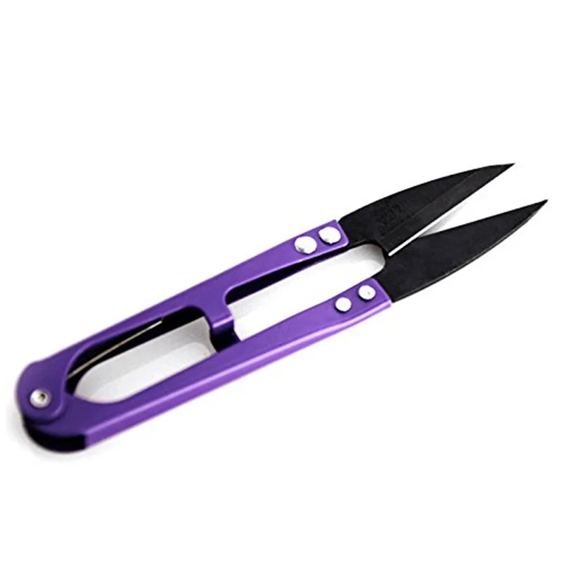 

1Pcs/Lot Thread Scissors Sewing Spring Embroidery Thrum yarn scissors cross stitch clothing tailor U-cut head shear DIY Supplies