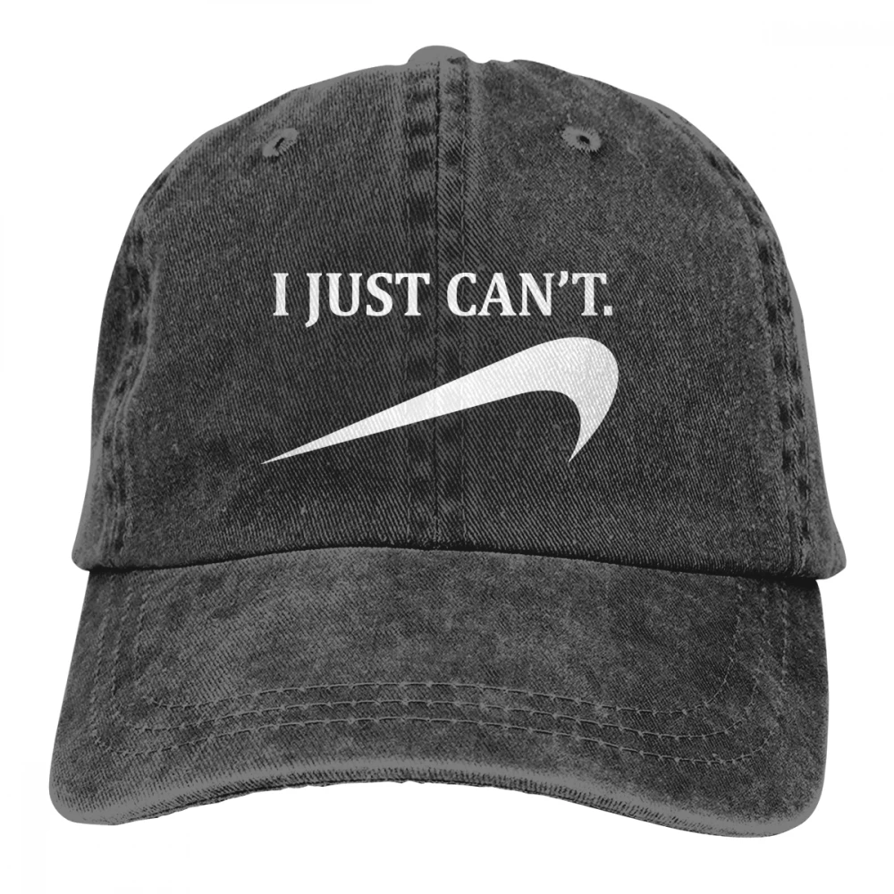 Я просто не могу Casquette черный унисекс Мужские Женские джинсовые бейсболка с ремешком кепки Регулируемый Гольф папа шляпа