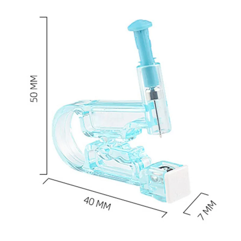 NEW 1 PCS Painless Piercer Gun Build In Steel Stud Earring Ear Piercing Tool Healthy Safety Disposable Ear Piercing Tool Kit