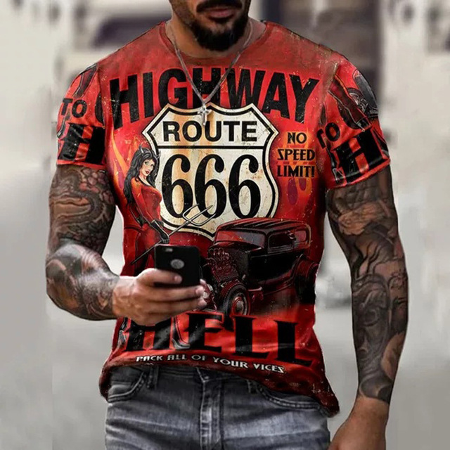 Pointed Star 3D Print T Shirt Men Round Neck Loose Short Sleeved Tees Street Casual Harajuku Style Oversize T Shirt