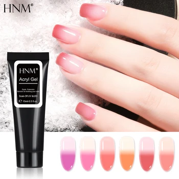 Billige HNM 15ML Temperatur Farbe-ändern Nagellack Tränken Weg Von Acryl Nagel Verlängerung Gel Nagellack Primer UV LED Salon Maniküre