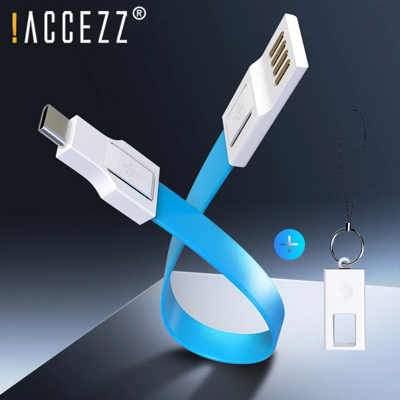 

!ACCEZZ Mini KeyChain Type C USB Cable Charger Cable For Huawei P30 P30 Pro Samsung S9 S10 Portable USB Type-C USB-C Short Wire