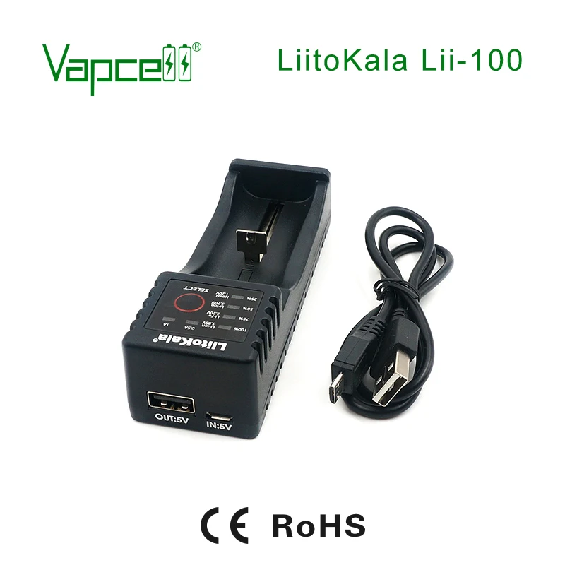 Vapcell зарядное устройство Liitokala Lii-100