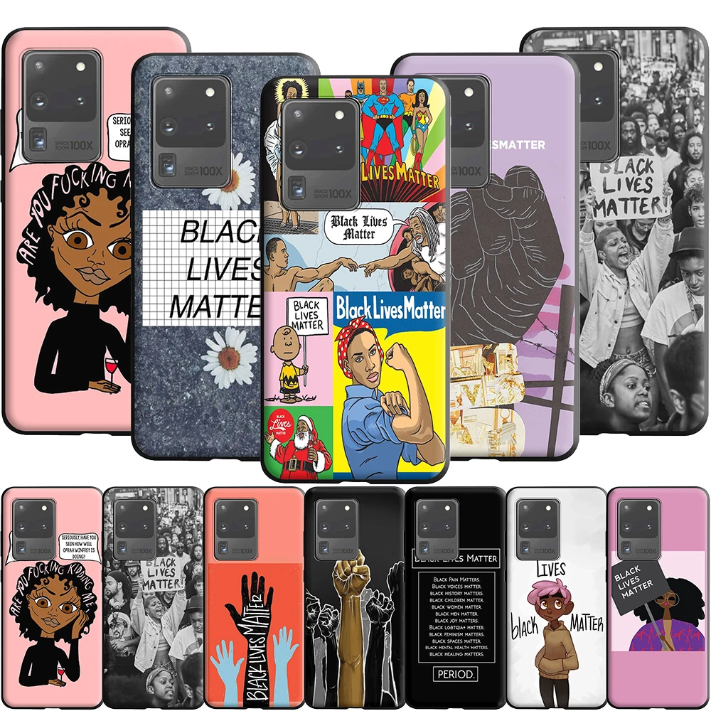 Black Lives Matter Silicone Case for Samsung Galaxy Note 20 10 9 8 S20 Fe S10 S10E S9 S8 Plus Ultra Lite S7 Edge | Мобильные