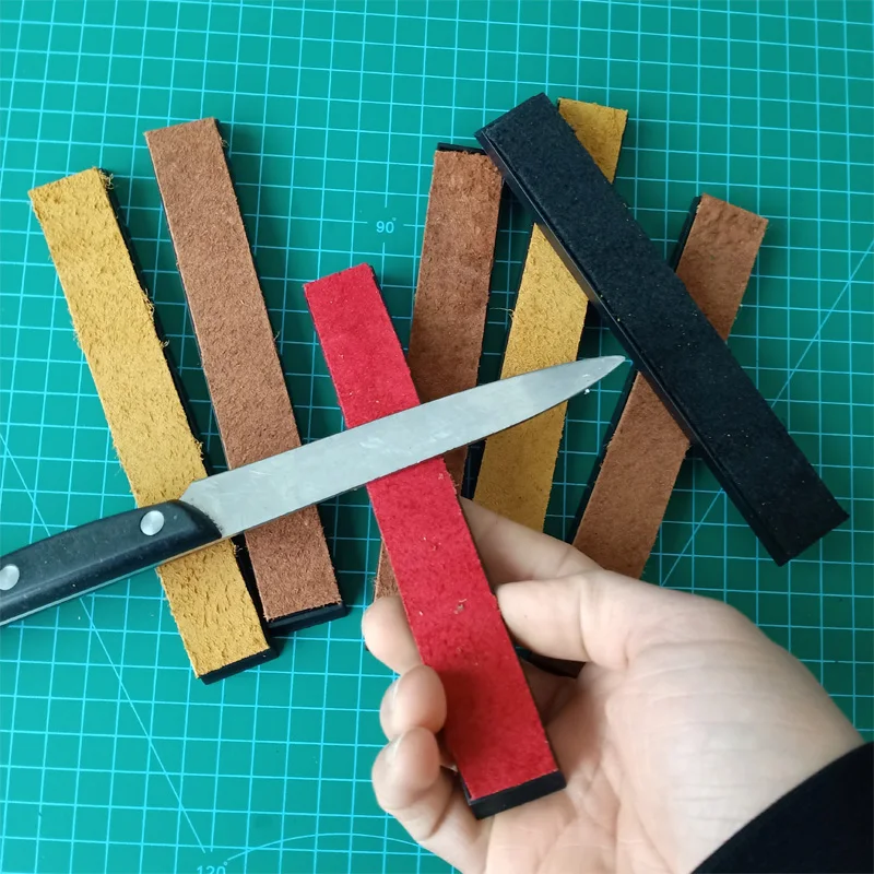 

Crazy horse Oil leather strop Strop Compound for Ruixin pro knife sharpener sharpening stone knife metal blade polishing paste