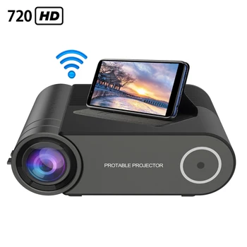 

720P Portable LED Mini HD Projector for 1080P Wireless WiFi Multi-Screen Video Projector with Infrared Remote Control Function